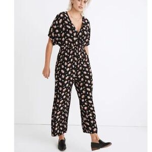 Madewell Wide Leg Floral Jumpsuit in Dandelion Bouquet - Size X-Small
